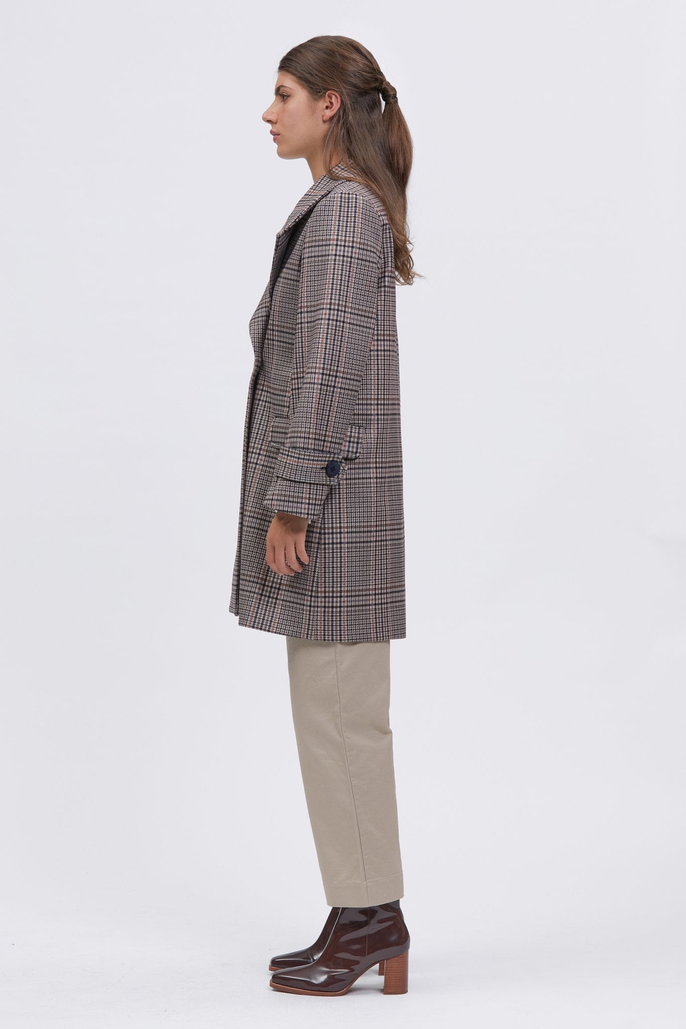 Aragon Coat Brown Check