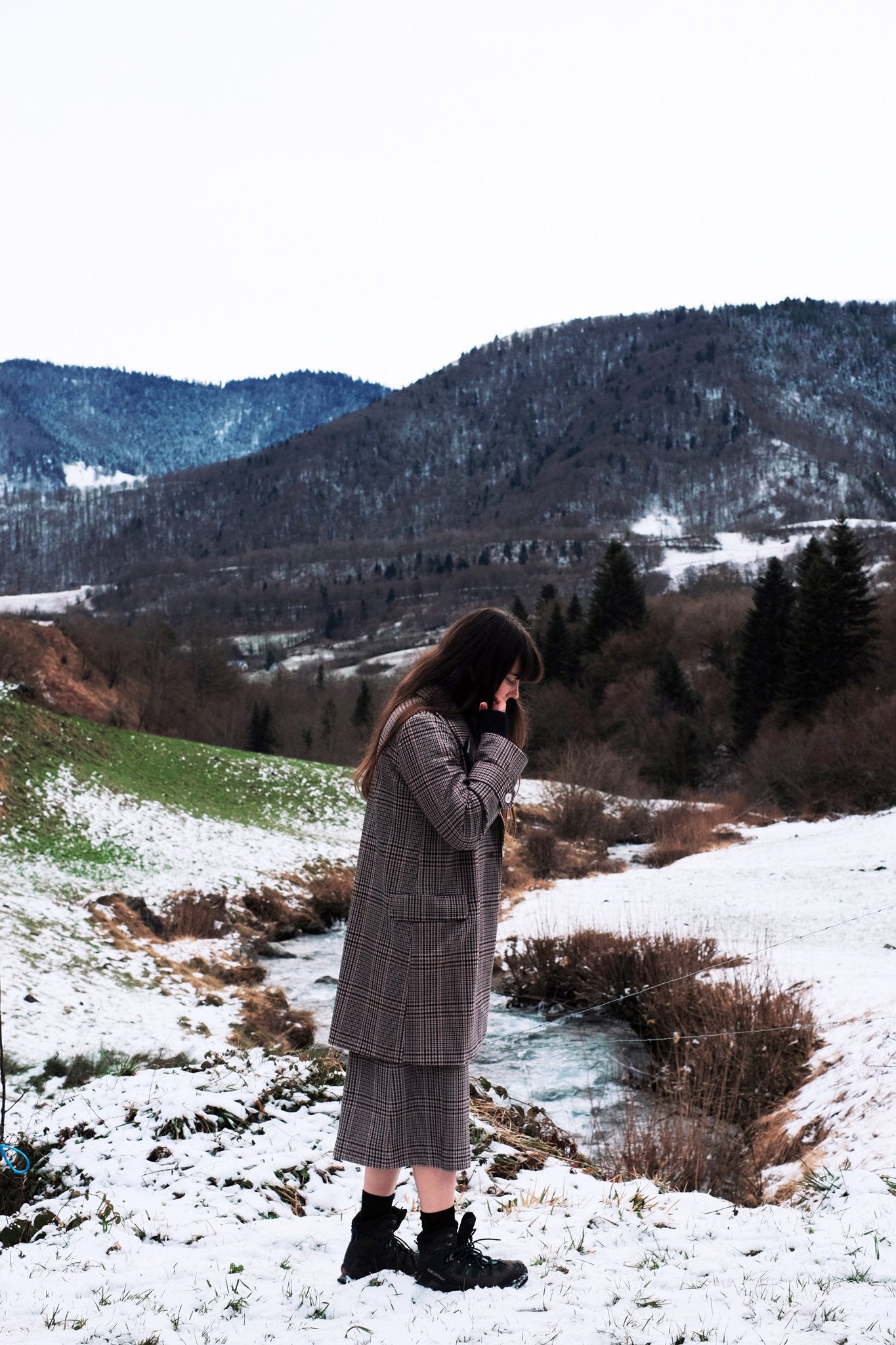 Aragon Coat Brown Check