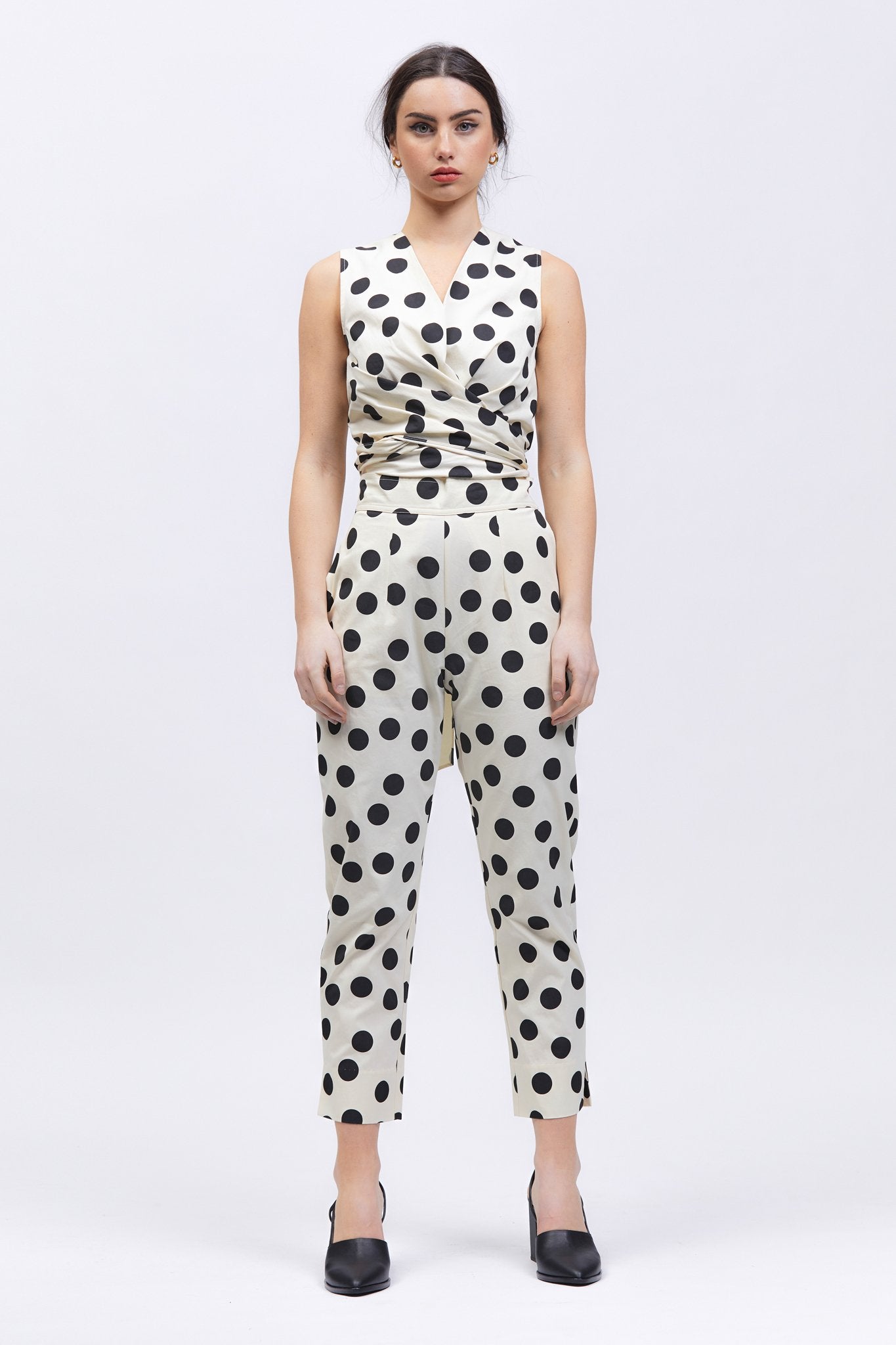 Faro Singlet Cream/Black Spot