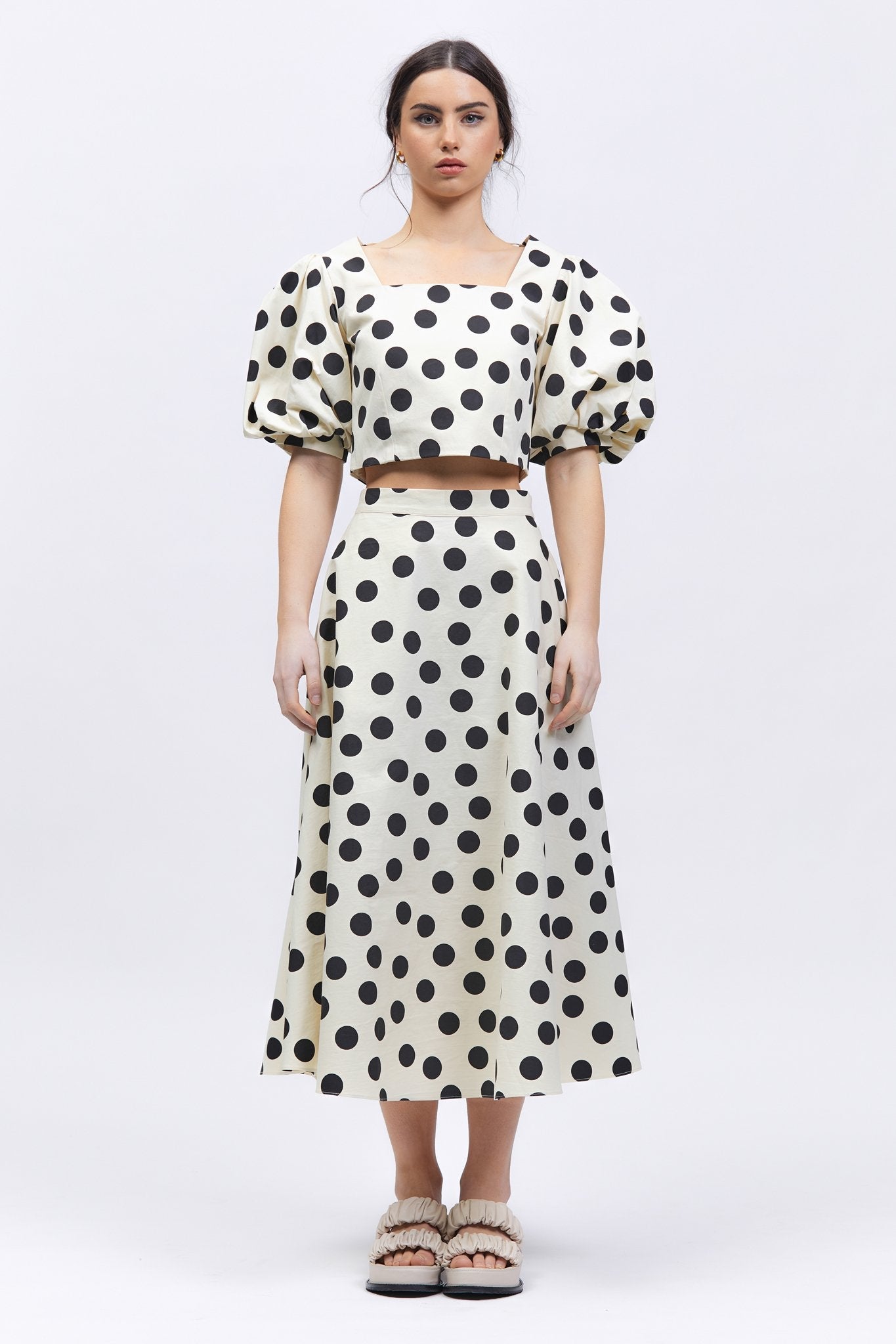 Isla Top Cream/Black Spot