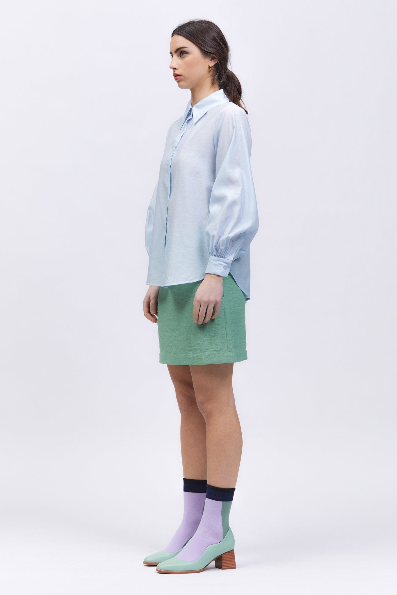 Las Playas Top Light Blue