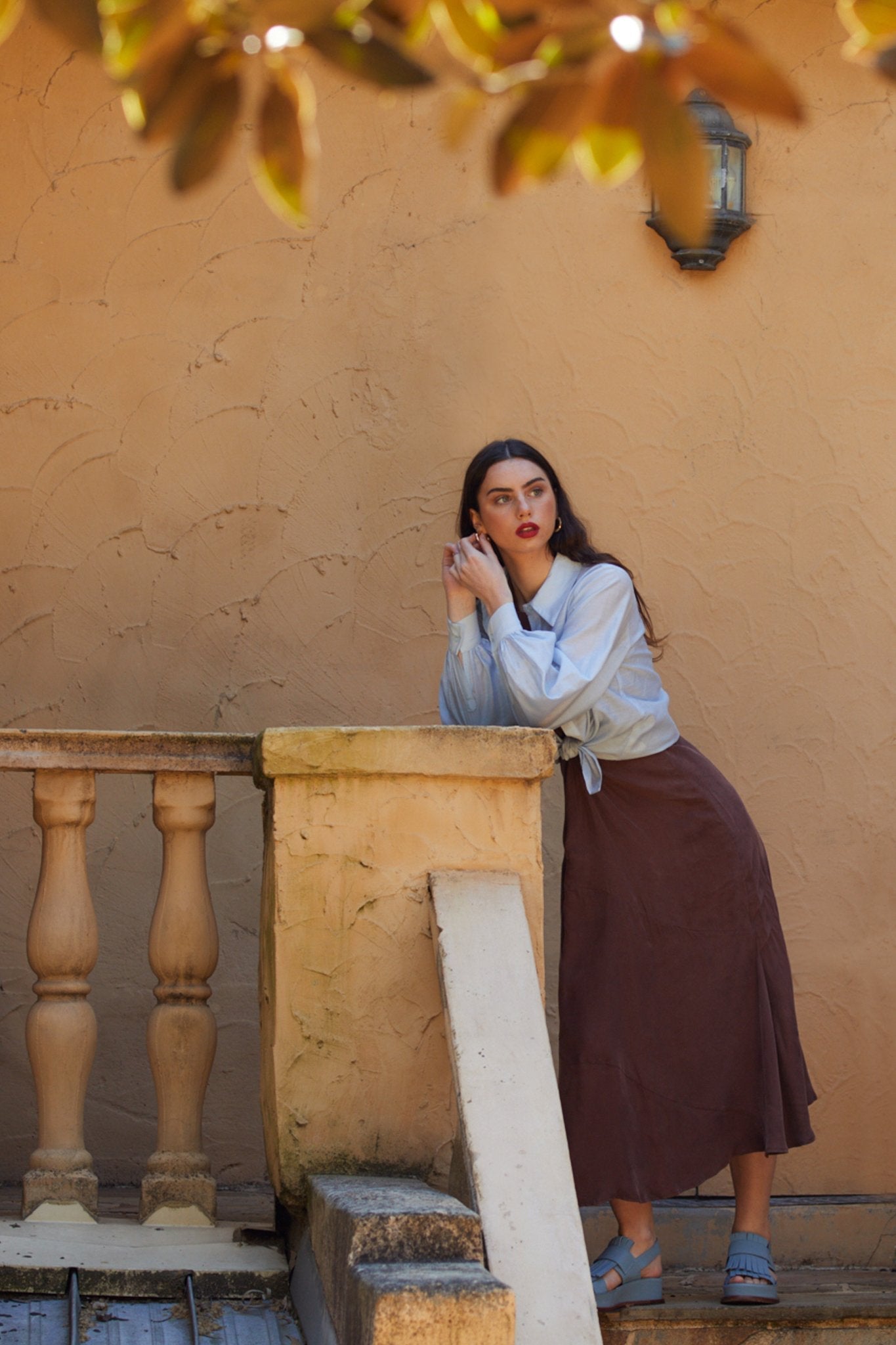 Las Playas Top Light Blue