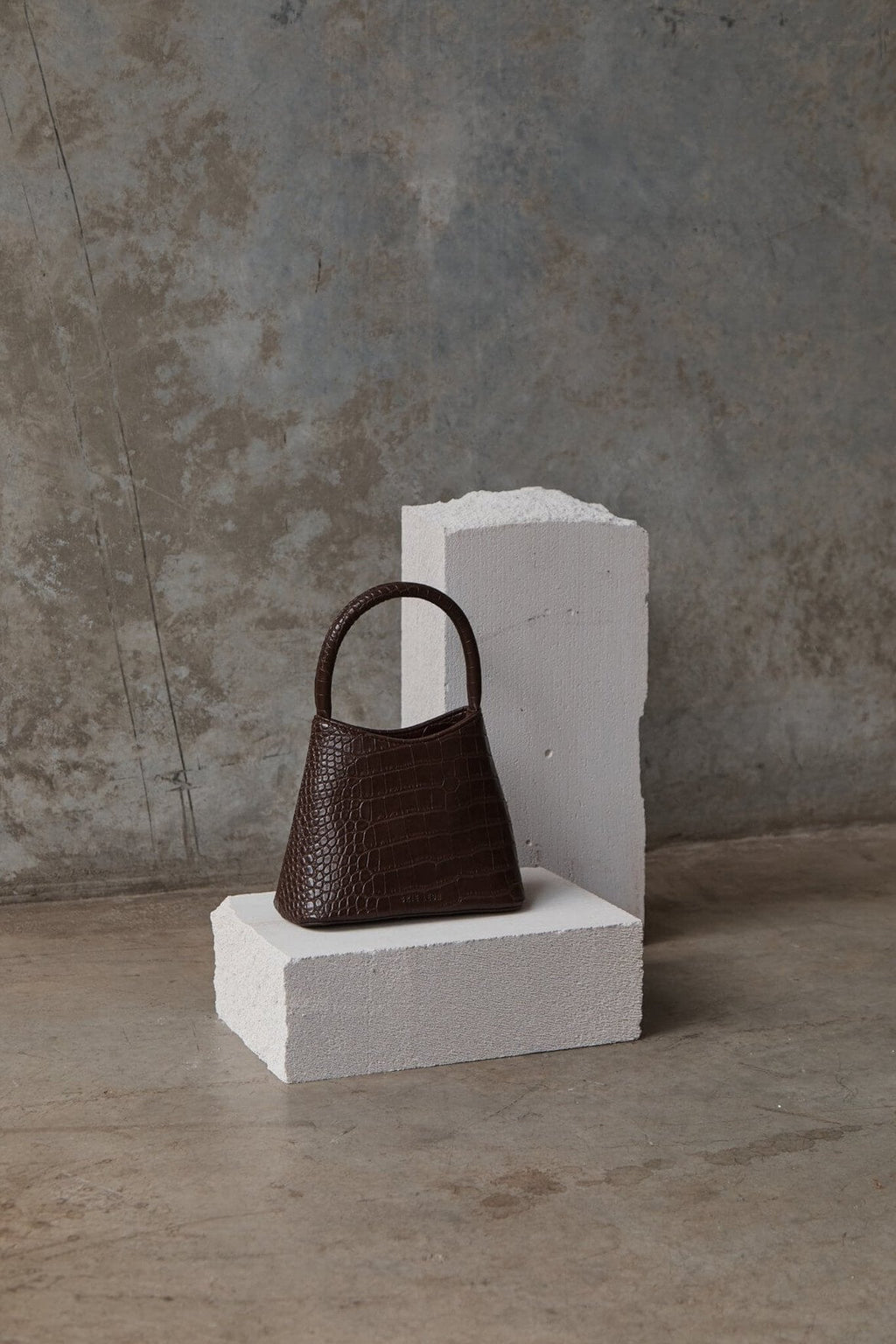 Brie Leon Mini Chloe Bag Chocolate Matte Croc